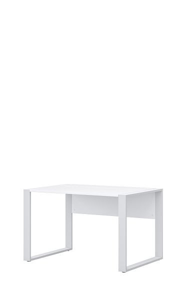 Röhr Schreibtisch B 120 cm x H 74 cm x T 80 cm, Weiß, mit Kufenfuß, mit integriertem Kabelmanagement, 859W021000