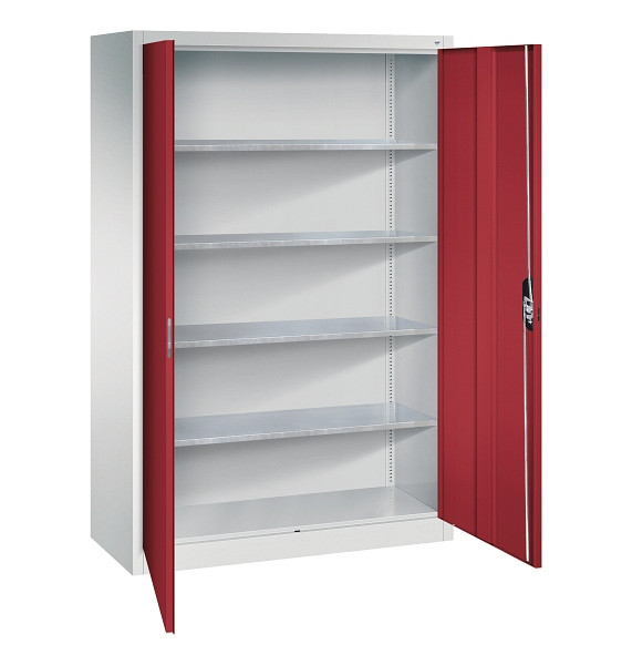 C+P Flügeltürenschrank Acurado, H1950xB1200xT500mm, 7035/3003, Traglast 70 kg, 8931-00 S11120