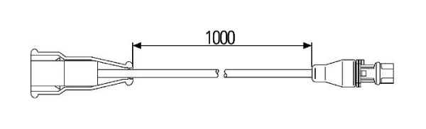 HELLA Kabelsatz, Heckleuchte EasyConn, Länge: 1m, Kabel: 1000mm, 8KA 340 852-051