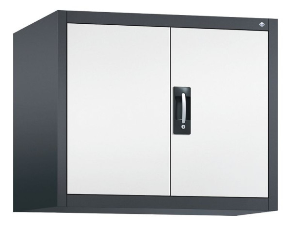 C+P Aufsatzschrank Acurado, H790xB930xT600mm, Farbe: Schwarzgrau / Verkehrsweiß, Muldengriff, 9295-000 S10016