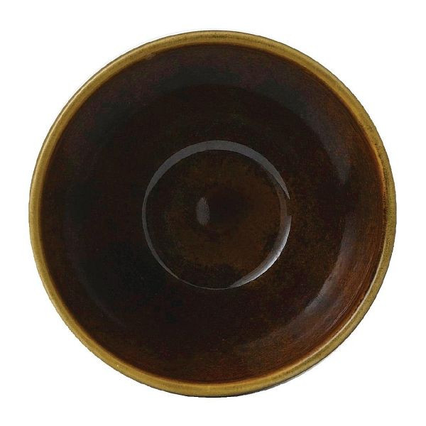 Churchill Super Vitrified Nourish Black Onyx Zweifarbige Kontur-Schüsseln, tiefe Schalen, 227 ml, (12 Stück), FD817