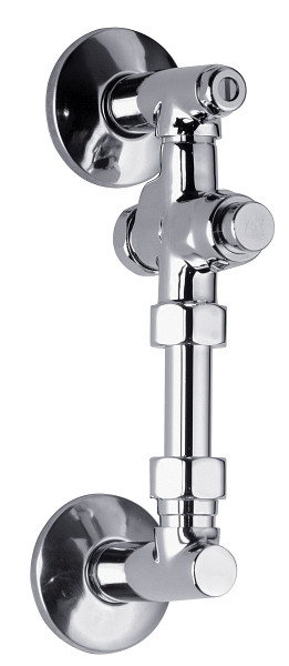 Benkiser Urinal-Druckspüler (DN15) 1/2 Zoll Anschlussgewinde für Unterputz-Zuleitung, 1/2 Zoll Wandabgangsbogen, 6122001