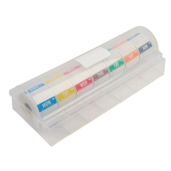 Hygiplas Starterkit entfernbare Wochentag Etiketten mit 50mm Spender, S811