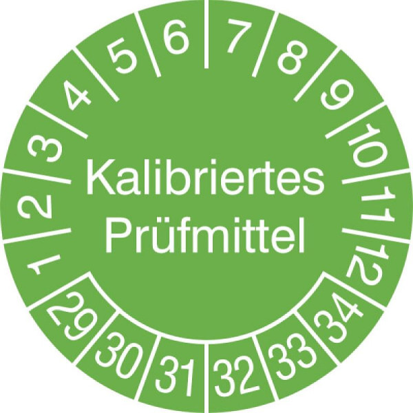 Stein HGS Prüfplaketten mit Jahresfarbe (6 Jahre), grün, 2029-2034, 31.3653-29