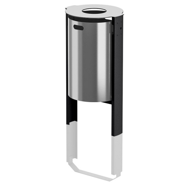 Stein HGS Abfallbehälter 'City 450', ohne Ascher, Standmontage (zum Aufschrauben), RAL 5015 himmelblau, RAL 5010 enzianblau, 36668-6-7