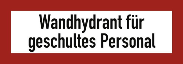 Moedel Wandhydrant für geschultes Personal, Folie, 210x74 mm, 107057