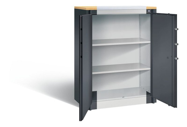 C+P Feuerschutzschrank Certos, H1226xB930xT500mm, Farbe: Lichtgrau, Klinkengriff, 3 OH, 1171-00 S10001