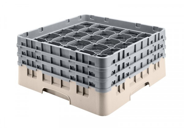Cambro Spülkorb mit 36 Fächer Camrack® 15,5 cm Beige, 36S534184