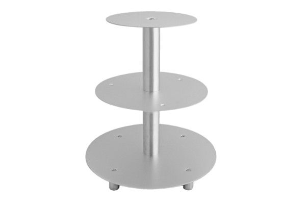 Schneider Etagen-Tortenständer, 3-teilig, silber, 146003
