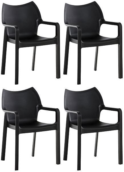 CLP Stuhl Diva, schwarz, VE: 4 Stück, 325171, 4255716338589