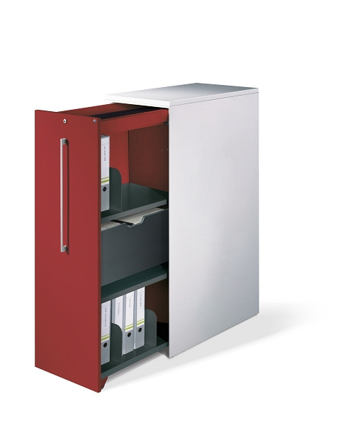C+P Auszugschrank in Stehhöhe Asisto, H1259B430T800 mm, 7035/3003, 148436-00L S10100