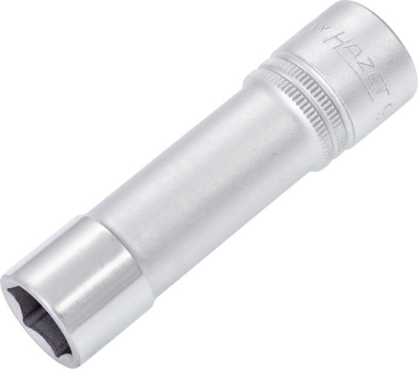 Hazet Steckschlüsseleinsatz, Sechskant, Vierkant hohl 12,5 mm (1/2 Zoll), 15 mm, Lange Ausführung Mit Rändelung, 900LG-15