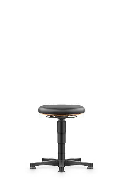bimos Allround Hocker mit Gleiter, Kunstleder, Sitzhöhe 450-650 mm, Farbring orange, 9460-MG01-3279
