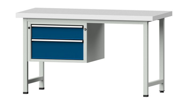 ANKE Werkbänke Kombiwerkbank, Modell 607 V, 1500 x 700 x 850 mm, RAL 7035/5010, KSP 50 mm, 415.022