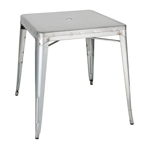 Bolero Bistro Tisch quadratisch aus verzinktem Stahl 668mm, GC866
