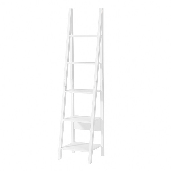 SoBuy Bücherregal mit 5 Fächern Weiß 44x39x180 cm, Modern, FRG101-W
