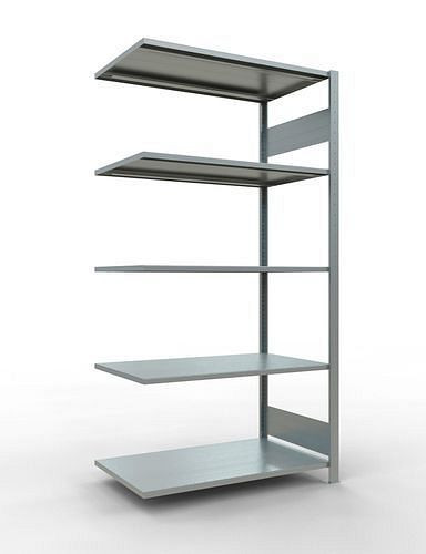 Schulte Fachbodenregal, Anbaufeld, 5 Lagerebenen, Fachlast 150 kg, 1006 x 636 x 2000 mm, 278800