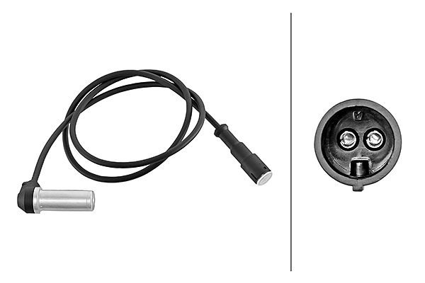 HELLA Sensor, Raddrehzahl, 2-polig, Hinterachse, Kabel: 910mm, 6PU 230 048-301