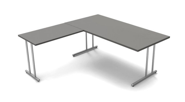 Kerkmann Winkelarbeitsplatz, Start Up, B 1800 mm x T 1800 mm x H 750 mm, Farbe: Grafit, 11437112
