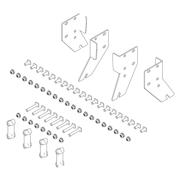 Munk Günzburger Steigtechnik Montagesatz für Podesttreppe komplett beidseitig, 800014