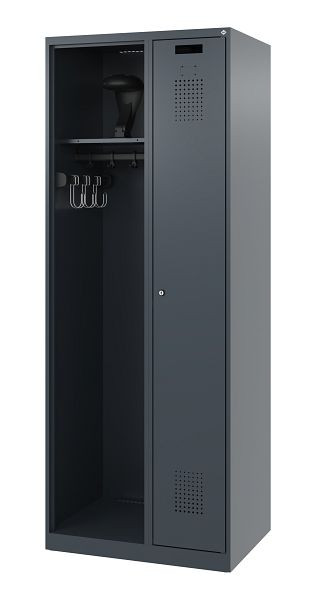 C+P Feuerwehrspind Evolo, Modell KOMBI, 2 Abteile, H1850xB700xT500 mm, Anthrazit, Helmhalter, 0494015-15 S10004