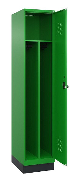 C+P Spind Evolo PLUS, mit Sockel, 1 Abteil, 1950x400x500mm, 6037/6037, Verschluss Drehriegel, 049020-12F S10026