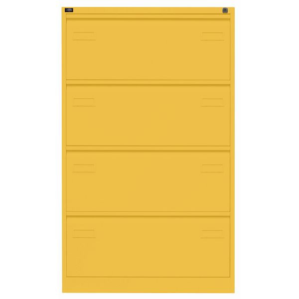 Bisley LIGHT Hängeregistraturschrank LIGHT, doppelbahnig, 4 HR-Schubladen, 642 sunflower, CDF4642