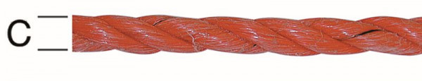 Vormann PP-Seil gedreht 8mm orange, VE: 100 Meter, 008407080O