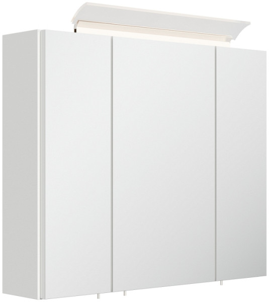 Posseik Spiegelschrank 75cm inkl. Design LED-Lampe und Glasböden weiss hochglanz, PSPS75CM1000002DE
