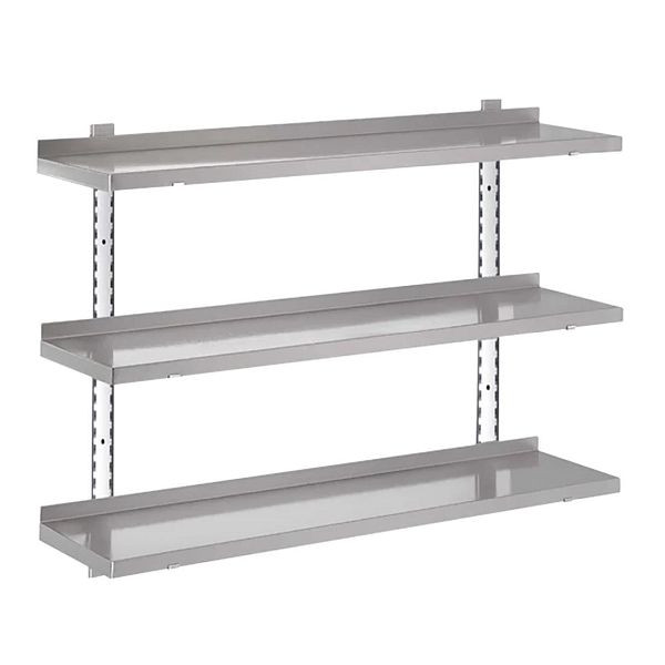 Gastro M Komplettregal 3 Ebenen 100x40cm - Montagekomplettset (Ohne Schrauben), HZ752