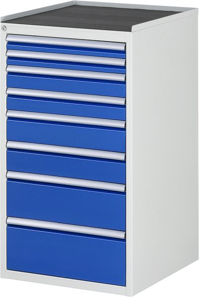 RAU Schubladenschrank Serie 7000, B580xT650xH1035mm, Schubladen: 2xH60, 2xH90, 2xH120, 1xH180, 1xH210mm, Metallauflage, 03-L7.11A-MT.11