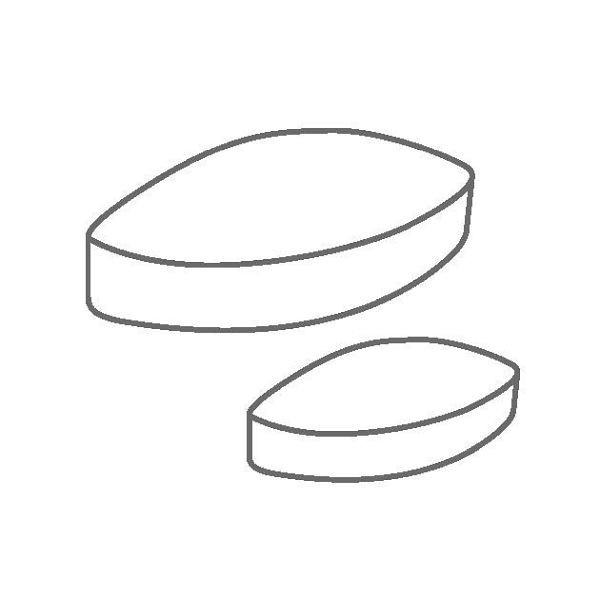 IKA Magnetrührstäbchen, Ellipse, 40 x 20 mm, FLON® 40 Set, VE: 5 Stück, Ellipse PTFE-beschichtet Magnetstäbchen, 0004495400