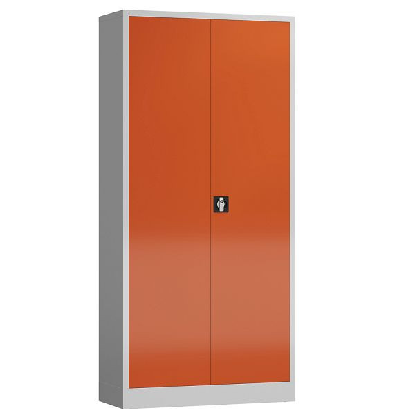 Lüllmann ClassiX Flügeltürenschrank, 1945 x 920 x 420 mm, lichtgrau/feuerrot, X-530344