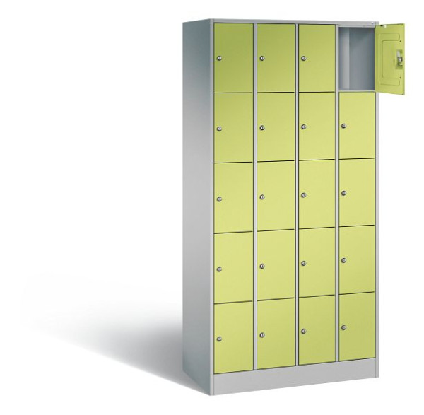 C+P Schließfachschrank Serie 8070, H1950xB900xT480mm, Farbe: Weißaluminium / Viridingrün, 80700-40 S10405