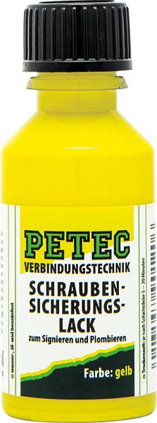 Petec Schraubensicherungslack, Gelb, VE: 0,02 Liter, 90120, 4013558901206