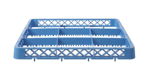 Hendi Aufsatz für Geschirrspülkorb, LxBxH: 500x500x45 mm, 9 Fächer 150x150 mm, 877548