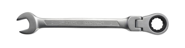 SW-Stahl Gabelringratschenschlüssel, 21 mm, mit Gelenk, 03530L-21