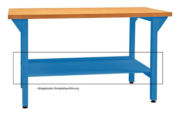 ADB Ablageboden, Breite 1250 x Tiefe 350 mm, Lichtblau, 23050
