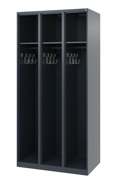 C+P Feuerwehrspind Evolo, Modell EXPERT, 3 Abteile, H1850B900T500 mm, Anthrazit, 0491015-30 S10001