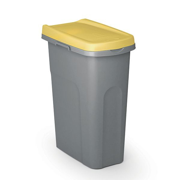 casaria Mülleimer Grau/Gelb Kunststoff 25L, 109902, 4251779134816