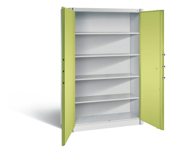 C+P Feuerschutzschrank Certos, H1950xB1200xT500mm, Farbe: Lichtgrau / Viridingrün, Klinkengriff, 5 OH, 1180-00 S10553