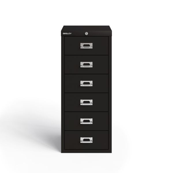 Bisley MultiDrawer, 29er Serie, abschließbar, DIN A4, 6 Schubladen, Farbe schwarz, LA296633