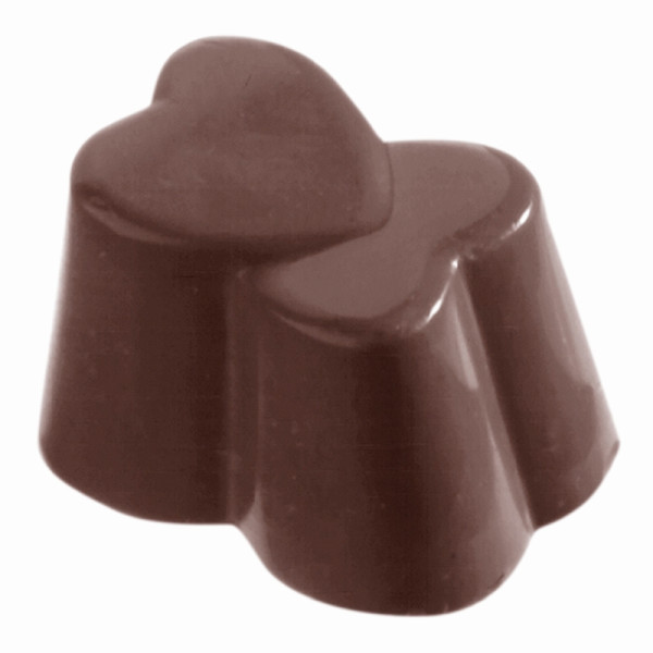 Schneider Schokoladen Form - Herz doppelt, 275 x 135 x 24 mm / 30 x 22 x 20 mm, 11 gr, 3 x 9 Stück, 421216