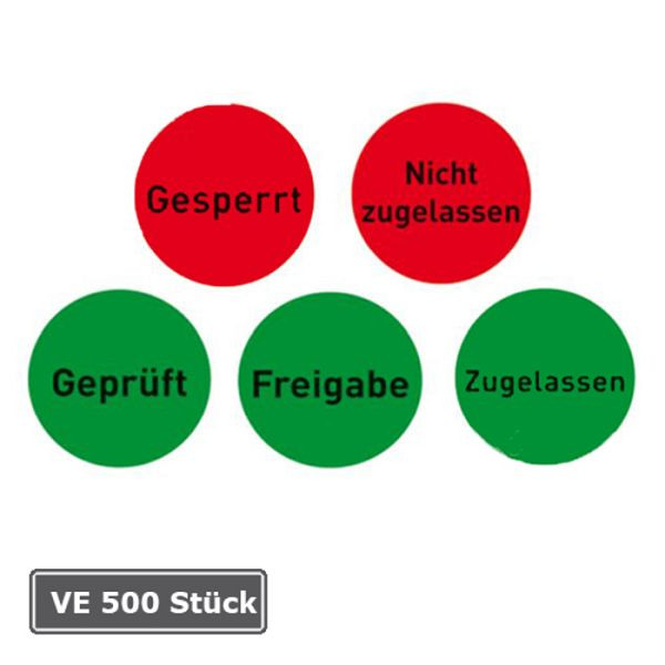 Stein HGS Qualitätssicherung-Etiketten auf Rolle, Geprüft / grün / permanent, 32.3512-01