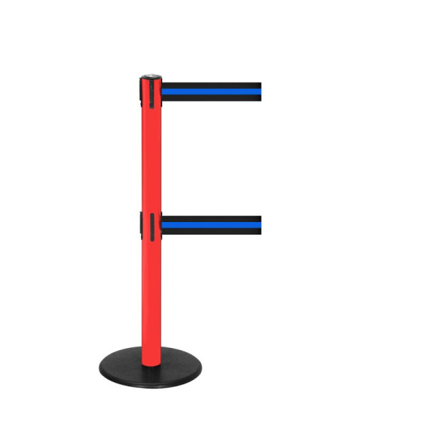 Stein HGS Personenleitsystem -P-Line Duo-, rot, schwarz/blau/schwarz waagerecht (gestreift), mit magnetischem Gurtendstück, Gurtlänge: 2 x 2,3 m, 14149-1004