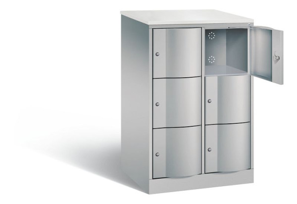 C+P XL-Schließfachschrank Resisto, H1255xB772xT640mm, Farbe: Weißaluminium, 8573-273 S10137