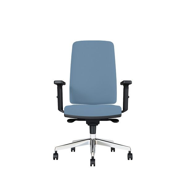 Bisley Bürodrehstuhl Stone, Tiefenverstellbarer Sitz, Mit Armlehnen, Aluminiumfußkreuz, MR6378 misty blue, STONETALMR6378