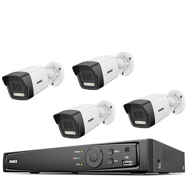 ANNKE N48PAW I91DD4-2T 4K 8-Kanal POE Kameraset für Videoüberwachung mit Personen- und Fahrzeugerkennung, an48d4