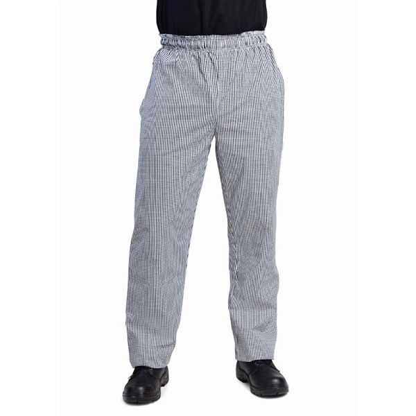 Whites Unisex Kochhose Vegas schwarz weiß kleinkariert L, DL712-L