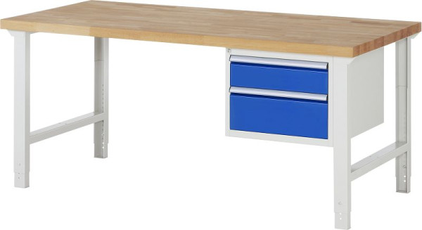 RAU Werkbank Serie 7000 - Modell 7123, B2000 x T900 x H790-1140 mm, 13-7123A1-209B4H.11